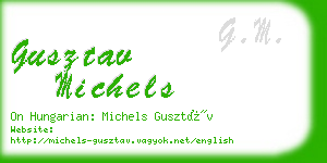 gusztav michels business card